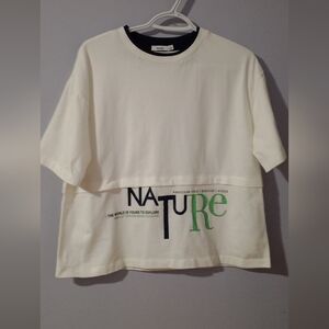 NEW Nature Kids Shirt in Cream by Unknown Brand